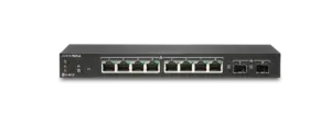 SonicWall Switch SWS12-8POE with 8 ports, 2 SFP, PoE, compact form factor, energy-efficient design