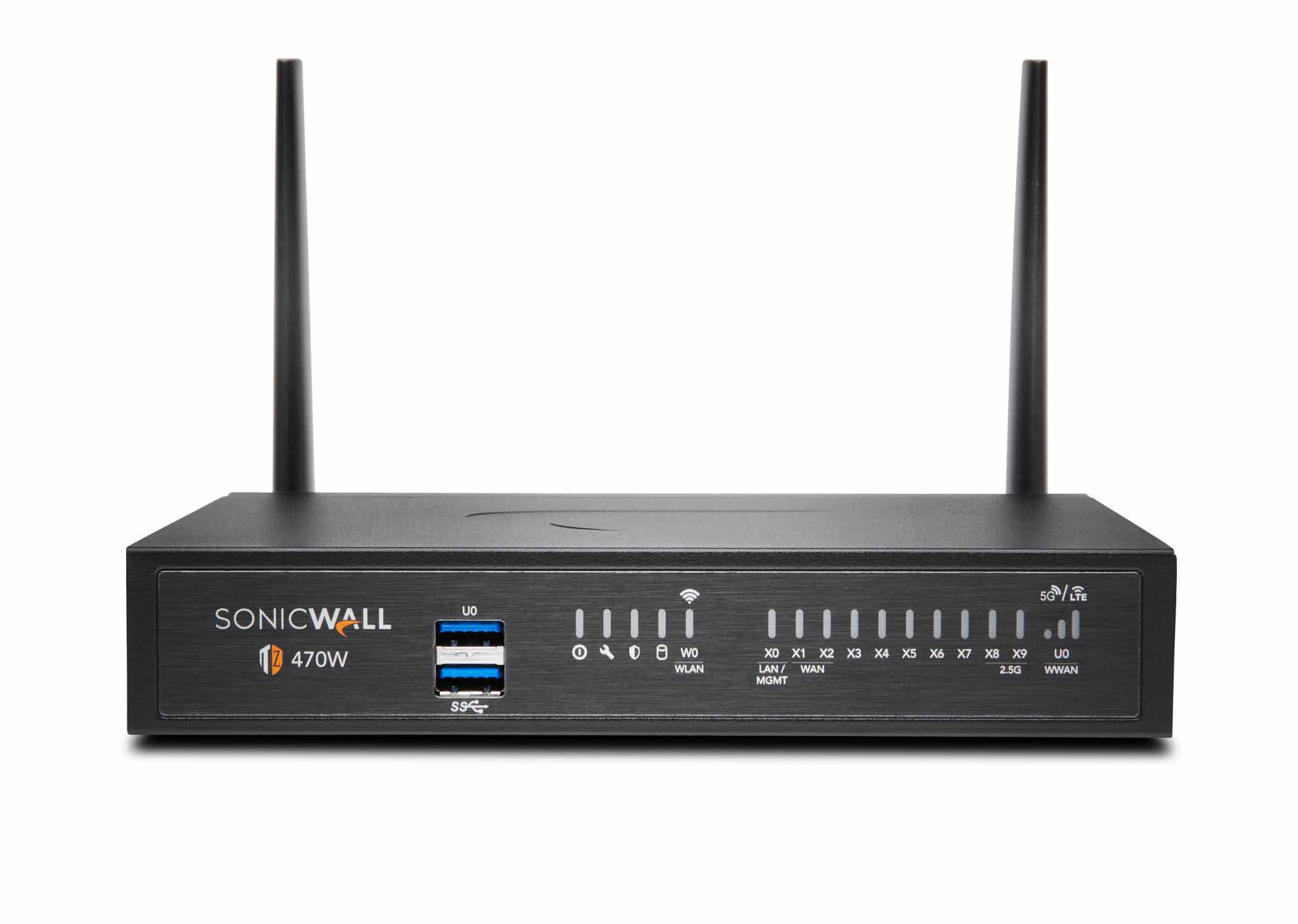 The SonicWall TZ470 Wireless is a next-generation firewall designed for small organizations and distributed enterprise with SD-Branch locations.